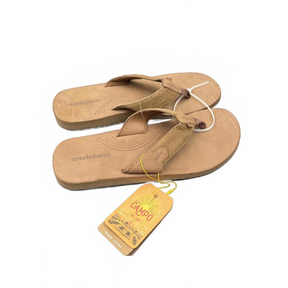 NEW COBIAN CAMPO DEL SOL Men's Lazo Tan  Flip Flop Sandals  SIZE 8